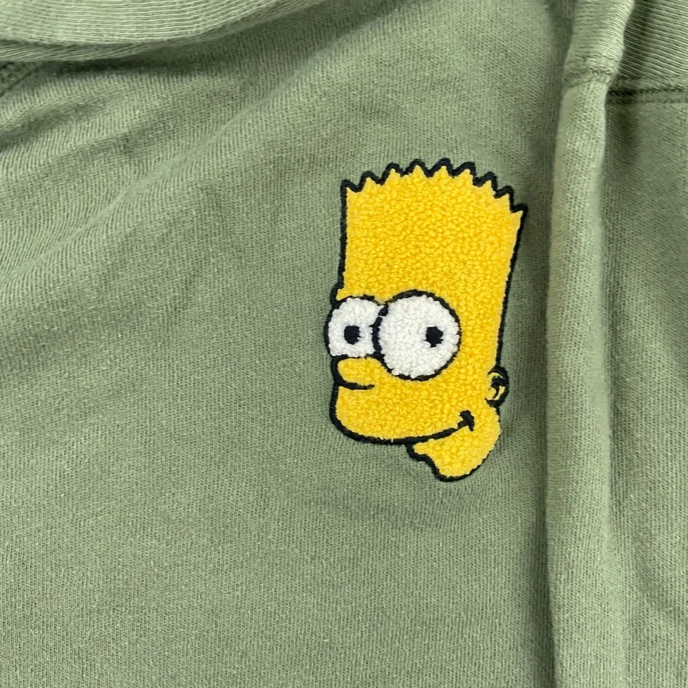 Old Navy PopSugar Bart Simpson Hoodie Kids XXL 18 Green‎ Sweatshirt Chenille